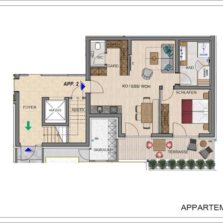 Ellmauer Hex Appartements - Apartment mit 1 Schlafzimmer und Dusche - 1