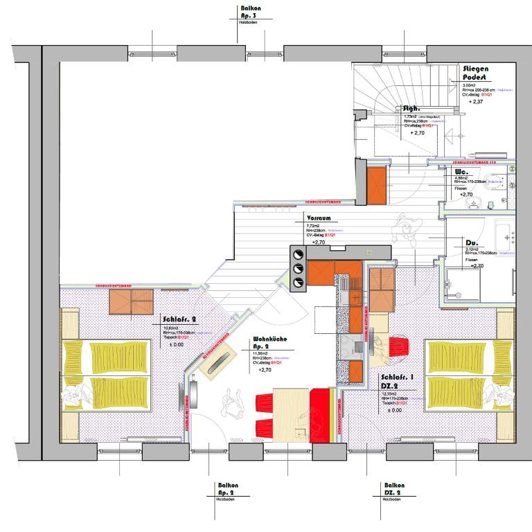 Appartement Haus Burgblick - Apartment mit 2 Schlafzimmern - 4