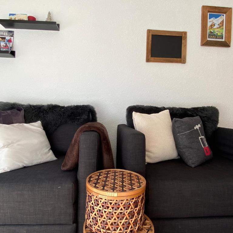 Haus Alpalin - adjacent studios 'Mischabel', cosy, central - Apartment mit Blick auf die Berge - 4