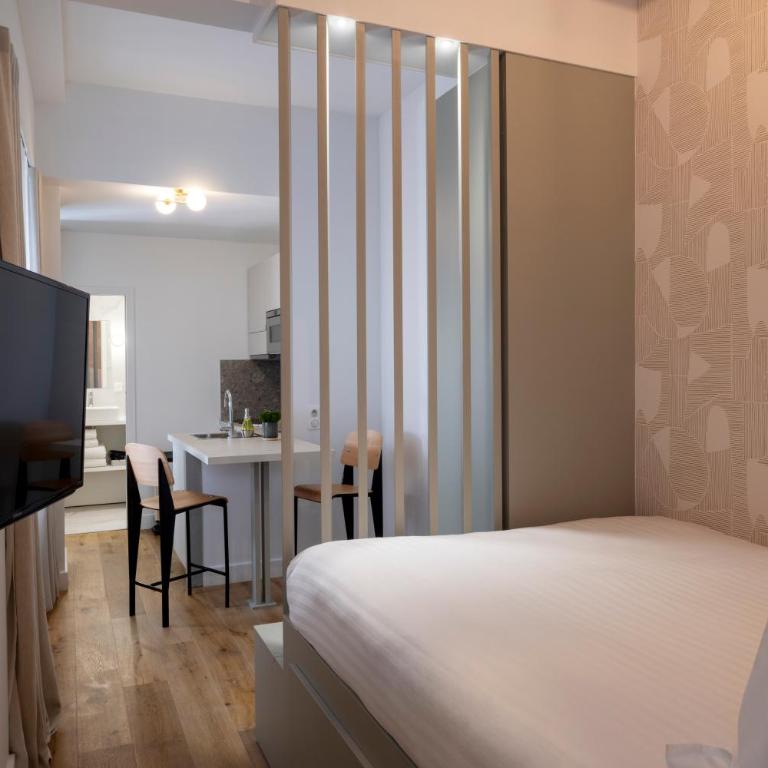 Yuna Blanche - Serviced Apartments - Studio Rez-de-Jardin au Calme sur Cour - 20 m2 - 18