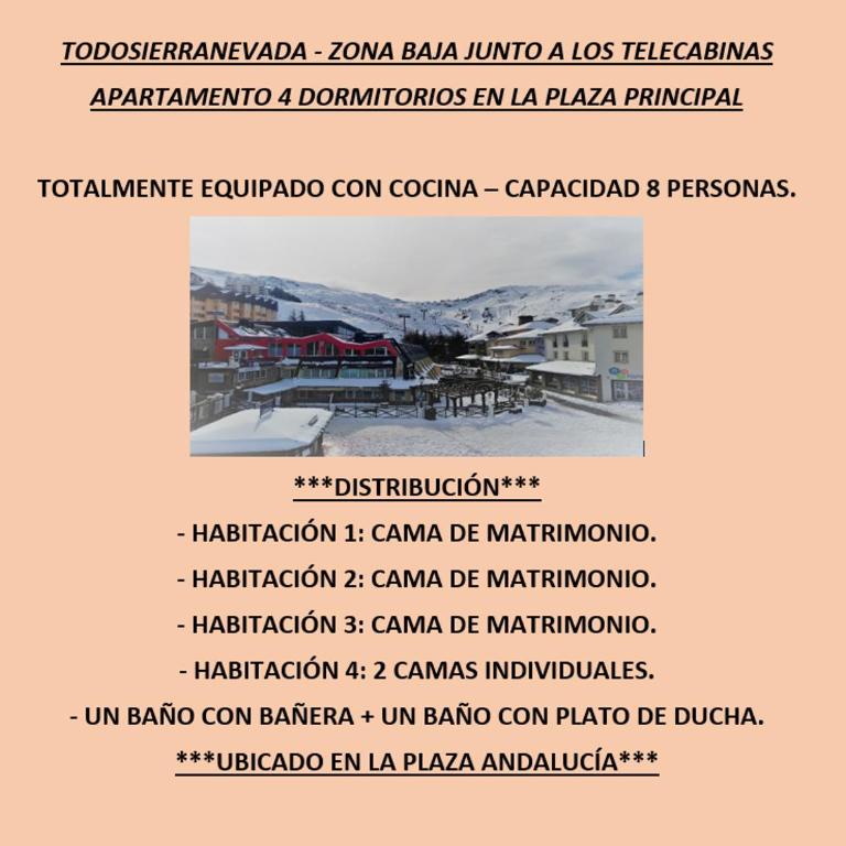 TODOSIERRANEVADA ZONA BAJA - APARTAMENTOS DE 4 DORMITORIOS - Junto a los Telecabinas - Apartamento Superior - 3
