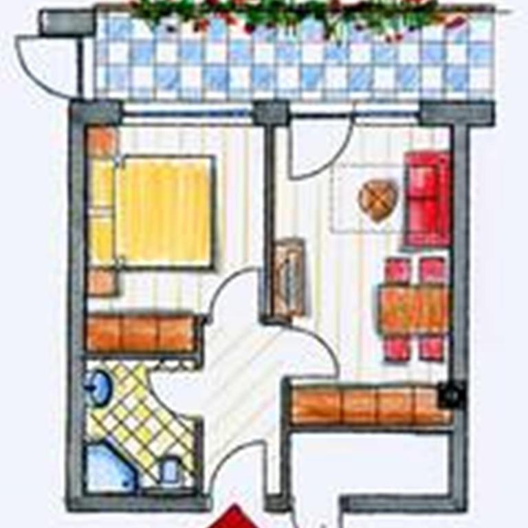 Appartement Alpenstern - Apartment mit 1 Schlafzimmer und Balkon - 2