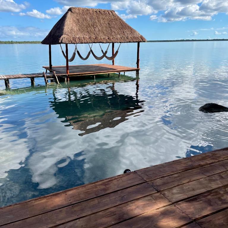 Casa La Joya Bacalar - Habitación Cuádruple con vistas al lago - 24