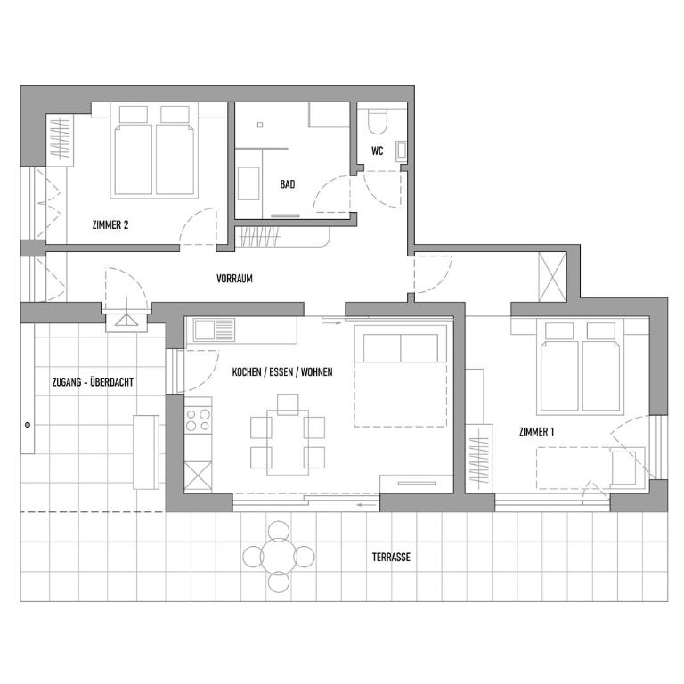 AUSZEIT Appartement - Apartment mit 2 Schlafzimmern - 4