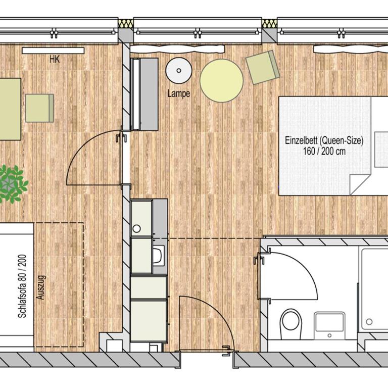 Boardinghouse Das RUNDUM - Doppelzimmer mit Bergblick - 7