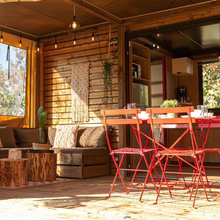 Camping Site de Gorge Vent - Bungalow Toile et Bois 2 habitaciones - Mikonos - 7