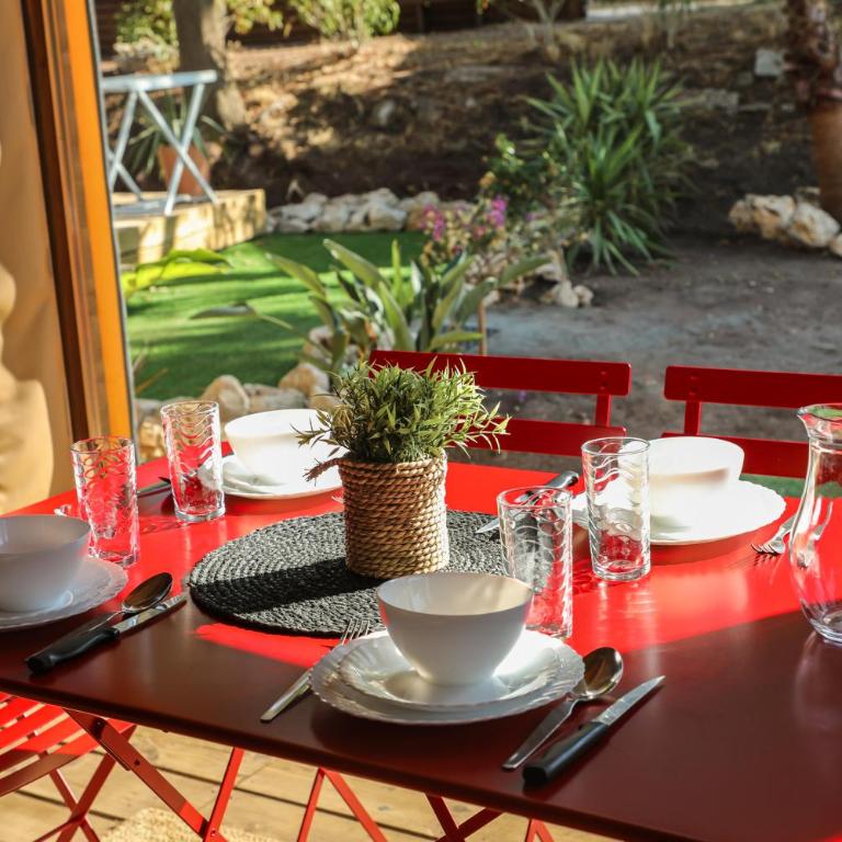 Camping Site de Gorge Vent - Bungalow Toile et Bois 2 habitaciones - Mikonos - 9