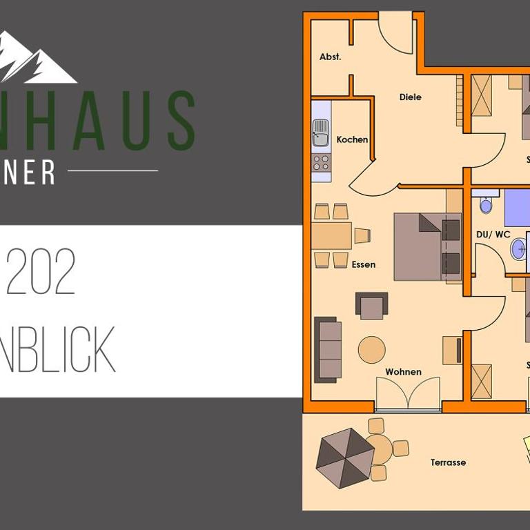 Alpenhaus Steiner - Top-Ferienwohnungen - Sommer-Bergbahn inklusive - Apartment mit 2 Schlafzimmern und Terrasse - 7