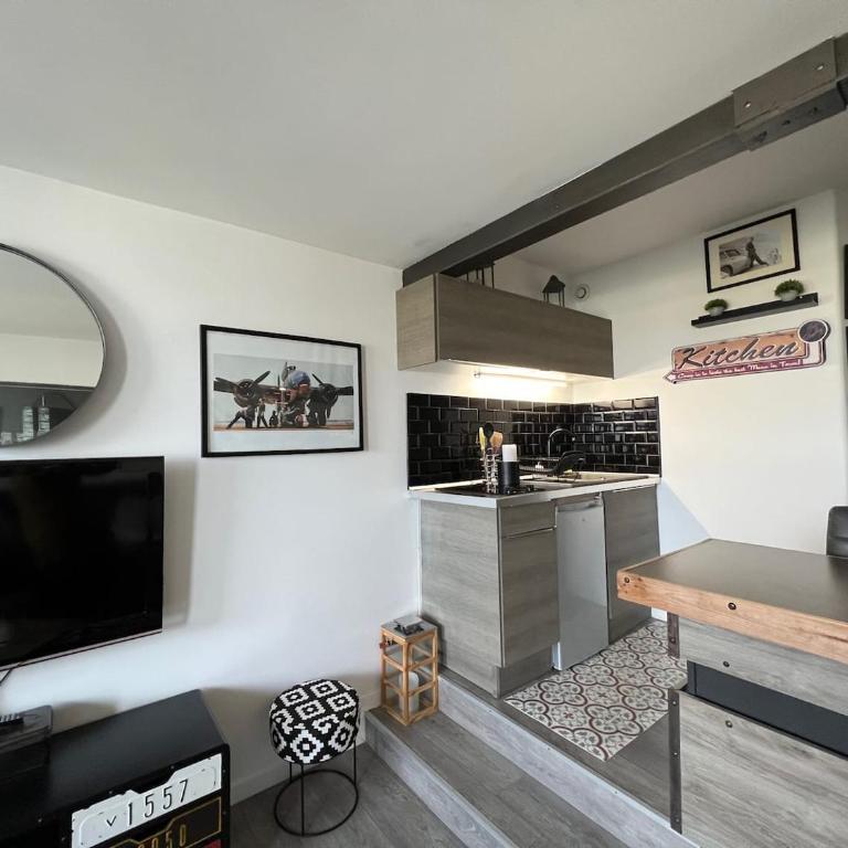 Studio superbe vue mer Port-Deauville, proche Plage, centre-ville et casino - One-Bedroom Apartment - 7