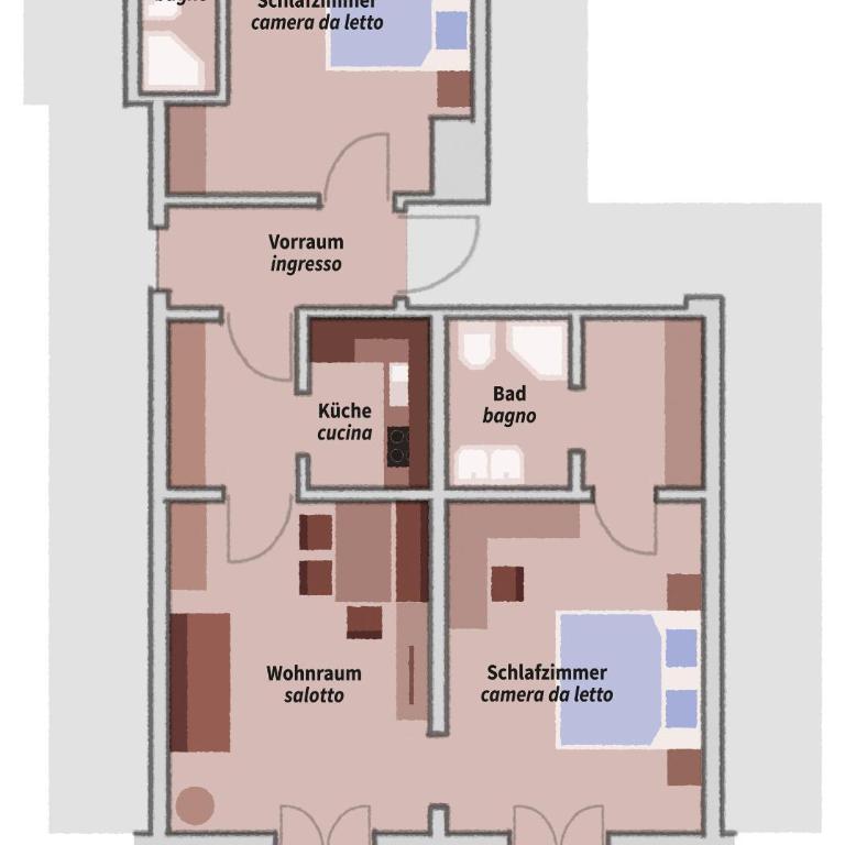 Hotel-Garni Appartement Gartenheim - Appartamento con 2 Camere da Letto - 1