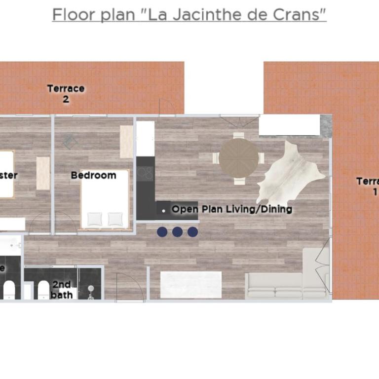 La Jacinthe de Crans - Appartement 2 Chambres - 59