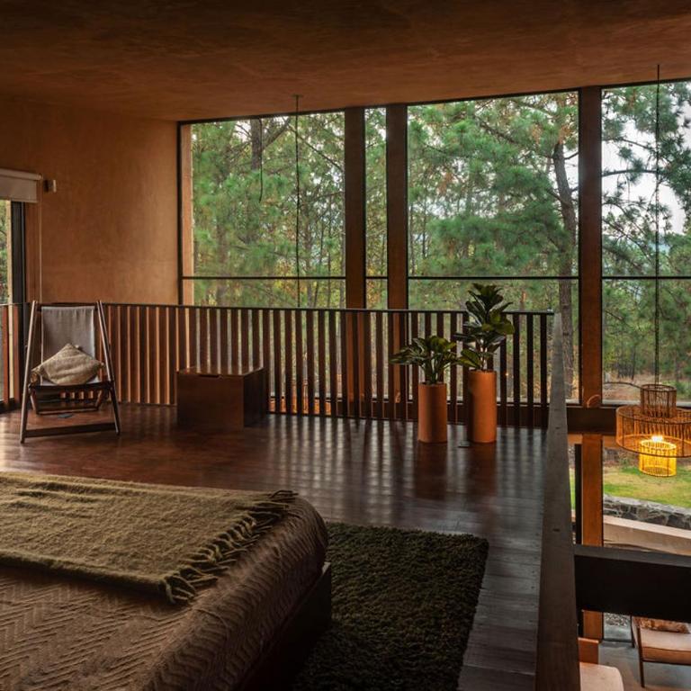 Cabaña de lujo con Tina y Fogatero Vistas al Bosque de Mazamitla - One-Bedroom Villa - 20