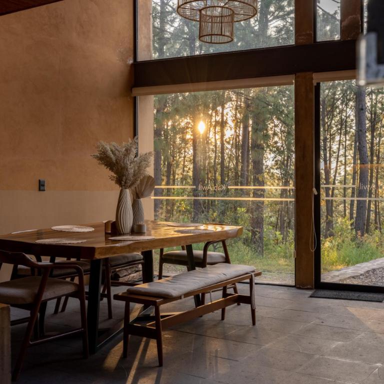 Cabaña de lujo con Tina y Fogatero Vistas al Bosque de Mazamitla - One-Bedroom Villa - 16