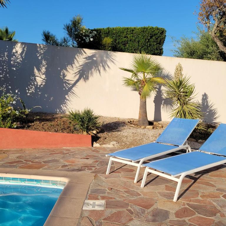 Villa Palm' Issambres 6 personnes, clim, avec piscine, jardin et parking privés - Villa 3 Chambres - 30