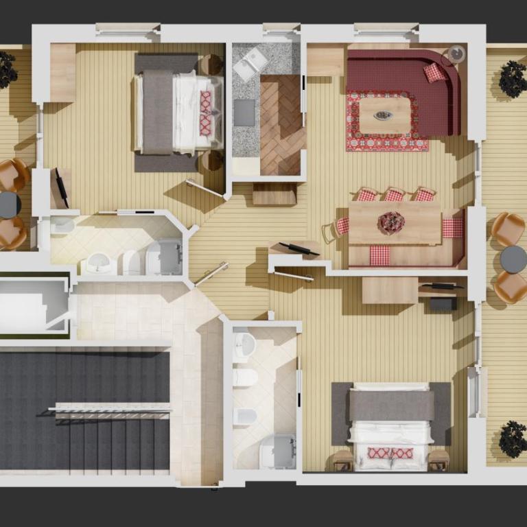 Villa Genziana & Hotel - Appartamento con 2 Camere da Letto - 13