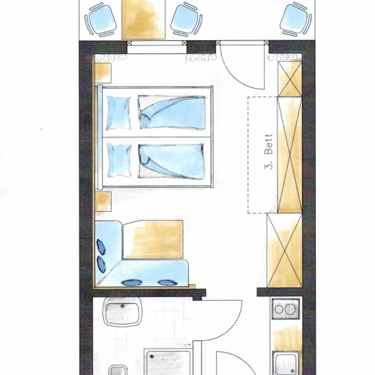 Gästehaus Zum Wurm - Apartment mit Balkon - 9
