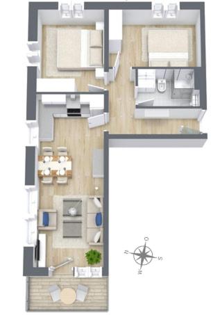 Residenz Cristallo - Apartment mit 2 Schlafzimmern - 4