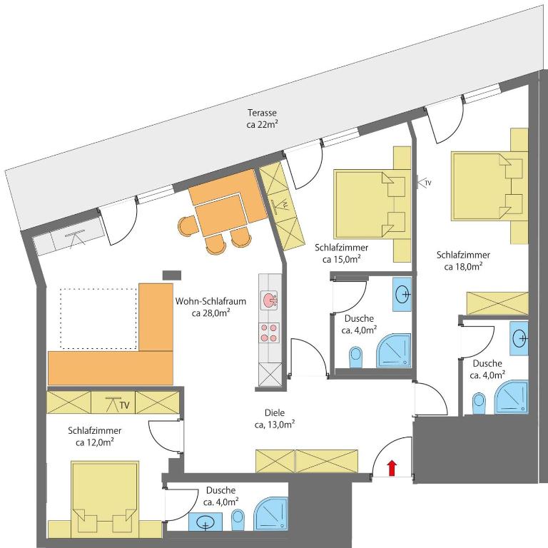Appartement Sporthütte Fiegl - Apartment mit 3 Schlafzimmern und Balkon - 1
