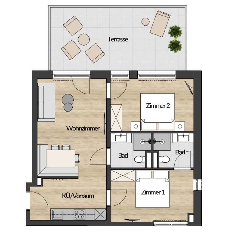 MYALPS Tirol inklusive Sky- Wellness - Two-Bedroom Apartment with Terrace - 1