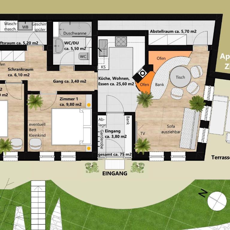 Blick auf's Schloss - Apartamento de 3 dormitorios con bañera - 7