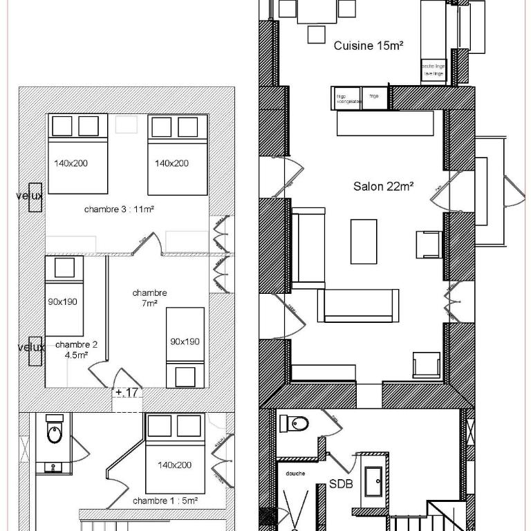 Maison village Kermorvan, 300m plage, 5-6 pers. - Three-Bedroom House - 15