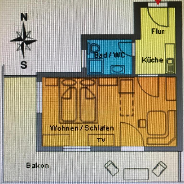 Haus am Schmiedweg - Apartment Nr. 1 (1 Zimmer) - 9