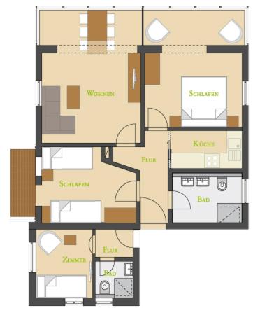 Bergglanz - Apartment mit 3 Schlafzimmern - 12