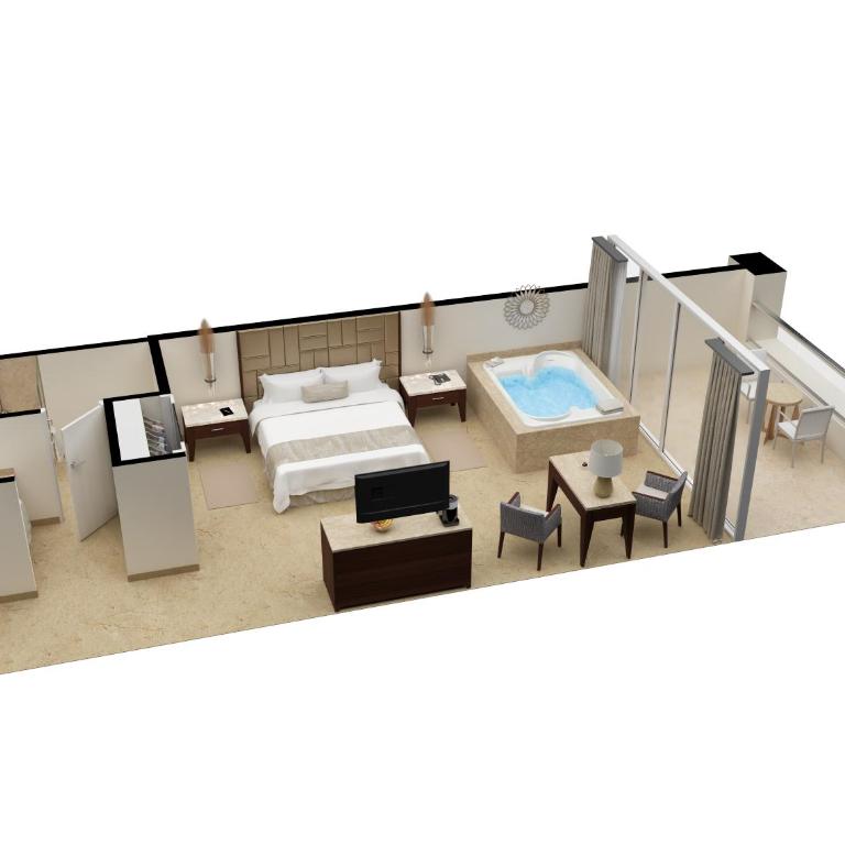 Playacar Palace - All Inclusive - Superior Deluxe Honeymoon Suite Ocean View - King Size Bed - 2