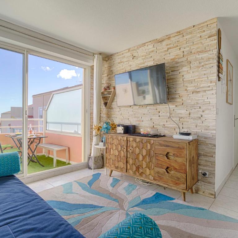 T2 Mer à 80m Soleil Climatisé Frontignan Plage le parfum du sud - Appartement 1 Chambre - 5