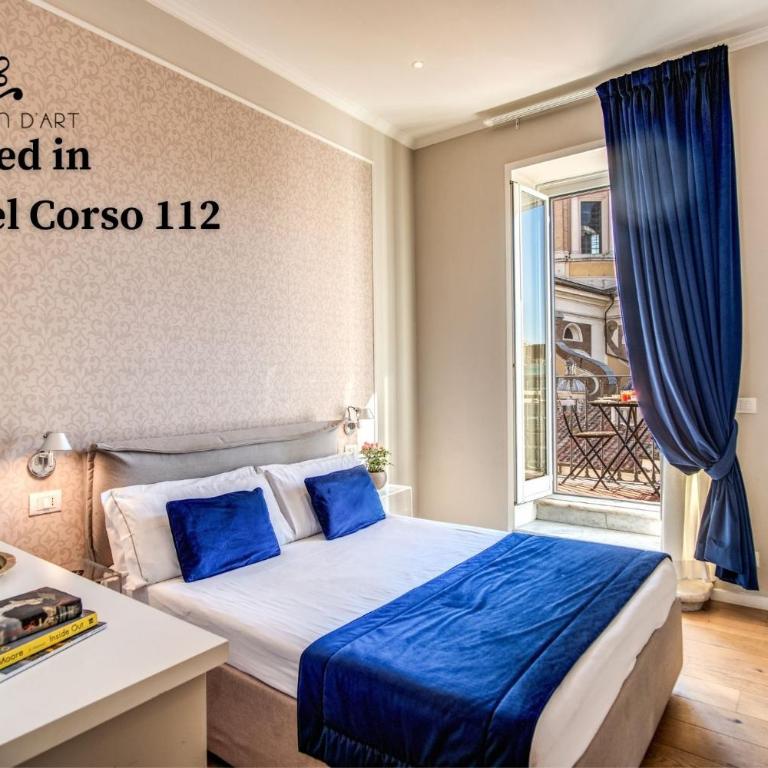 Hotel 55 Fifty-Five - Maison d'Art Collection - Camera Matrimoniale con Balcone - Edificio Dependance Via del Corso 112 - 1