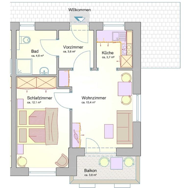 Haus Schmied - Apartment mit 1 Schlafzimmer und Seeblick - 11