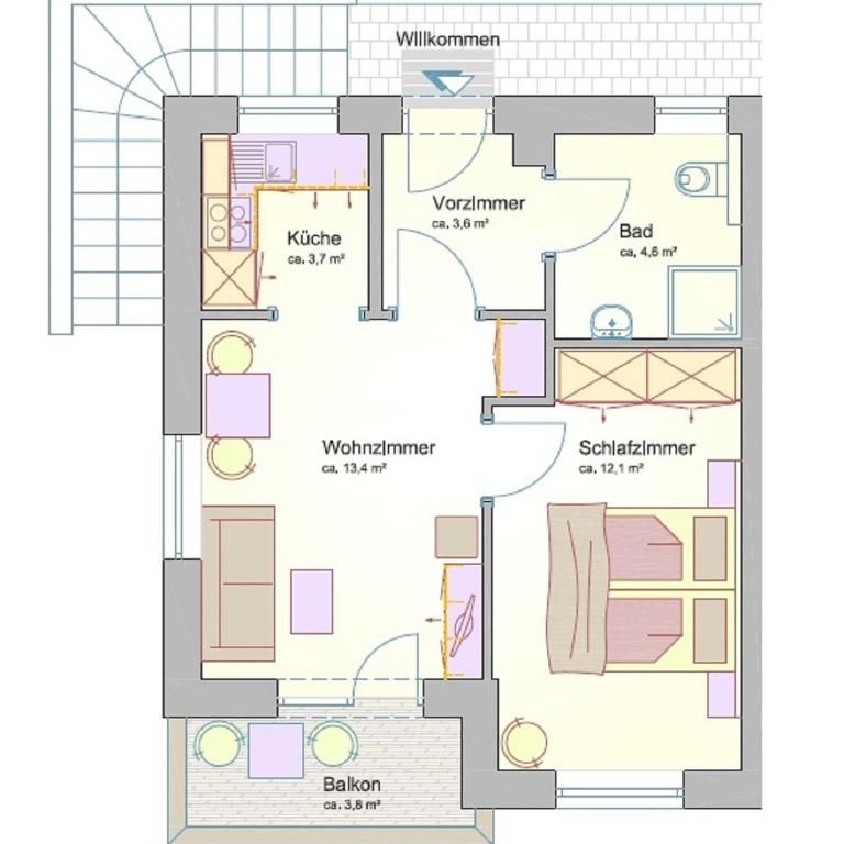 Haus Schmied - Apartment mit 1 Schlafzimmer und Seeblick - 2
