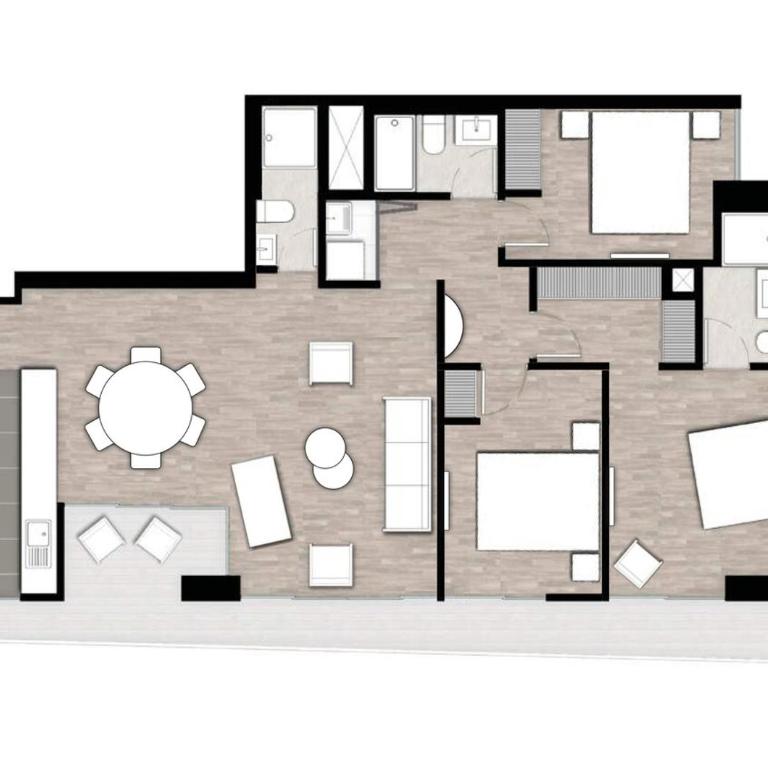 ✶ Maras Residence ✶ LUXURY Rooftop Pool & Grill - Three-Bedroom Apartment - 39