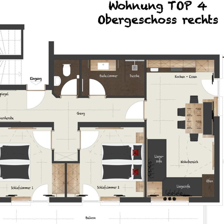 Apartment in Mayrhofen near Ski Lifts - Two-Bedroom Apartment - 20