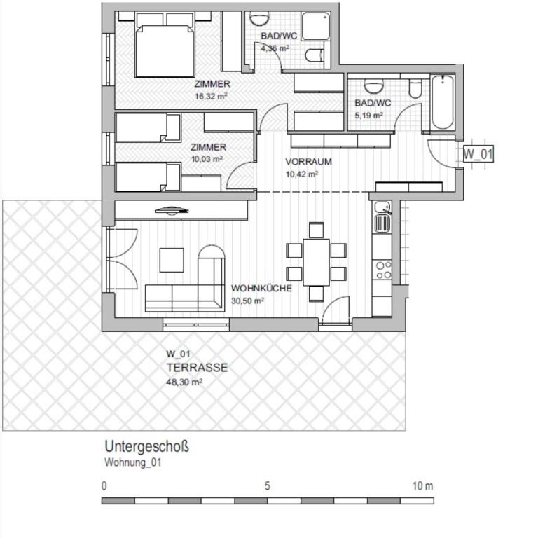 Aigenberg Appartements - Apartment mit 2 Schlafzimmern und Terrasse - 7