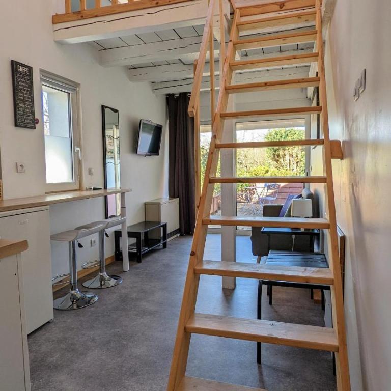 Studio Mezzanine Chez Papou, Ville et Forêt - One-Bedroom Apartment - 5