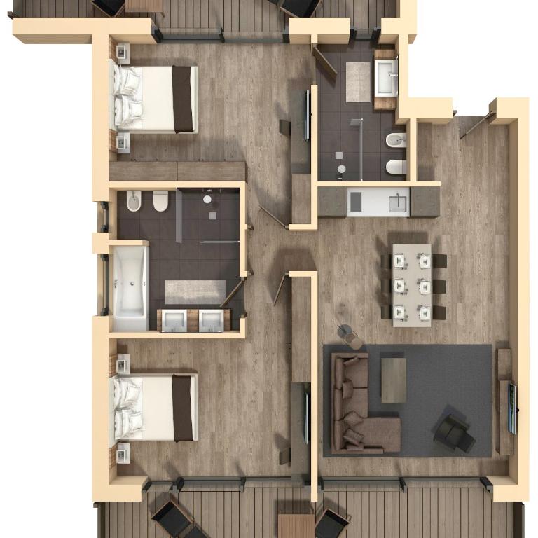 Gardena Grödnerhof - Hotel & Spa - Suite con 2 Camere da Letto - 4