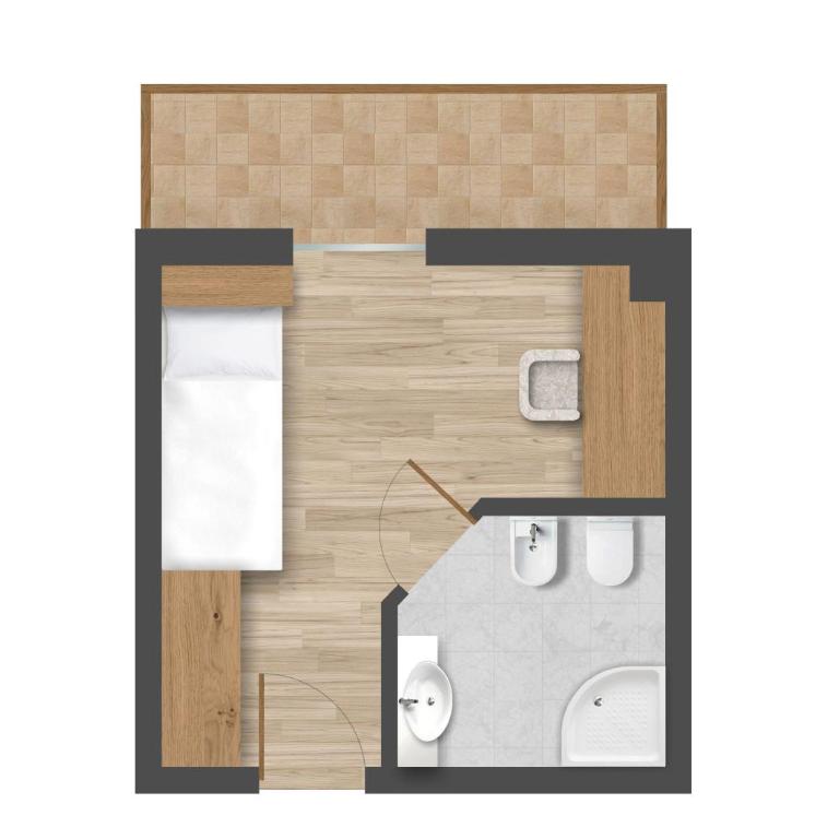 Hotel Villa Eden - Single Room with Balcony - 5