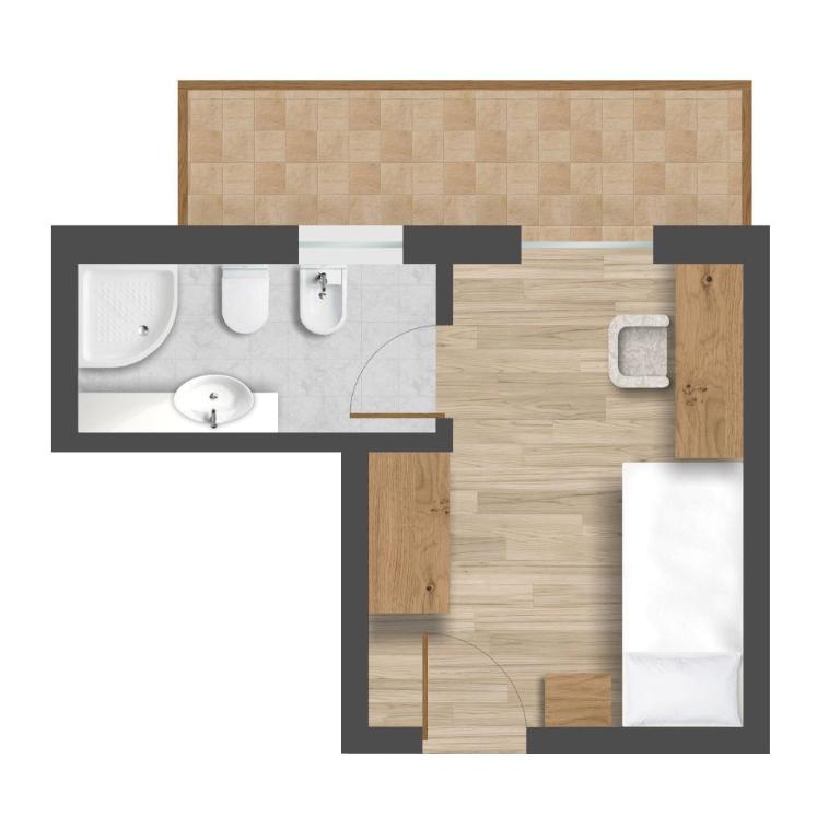 Hotel Villa Eden - Single Room with Balcony - 4