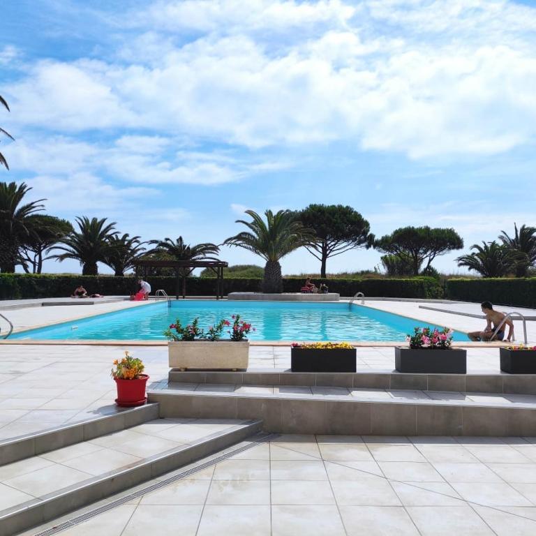 Résidence Les Capitelles à Saint Cyprien avec accès direct plage- Balcon donnant Splendide vue Mer et Piscine - Apartment mit 2 Schlafzimmern - 10