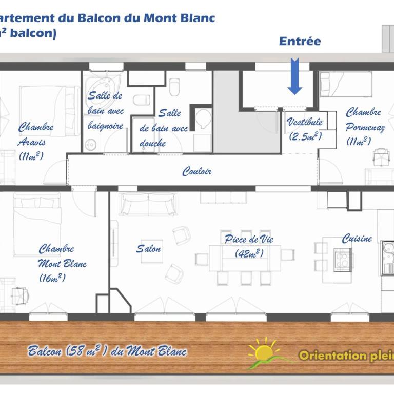 New Spacious Appart. Incredible view of Mt Blanc - Apartamento de 3 dormitorios - 32
