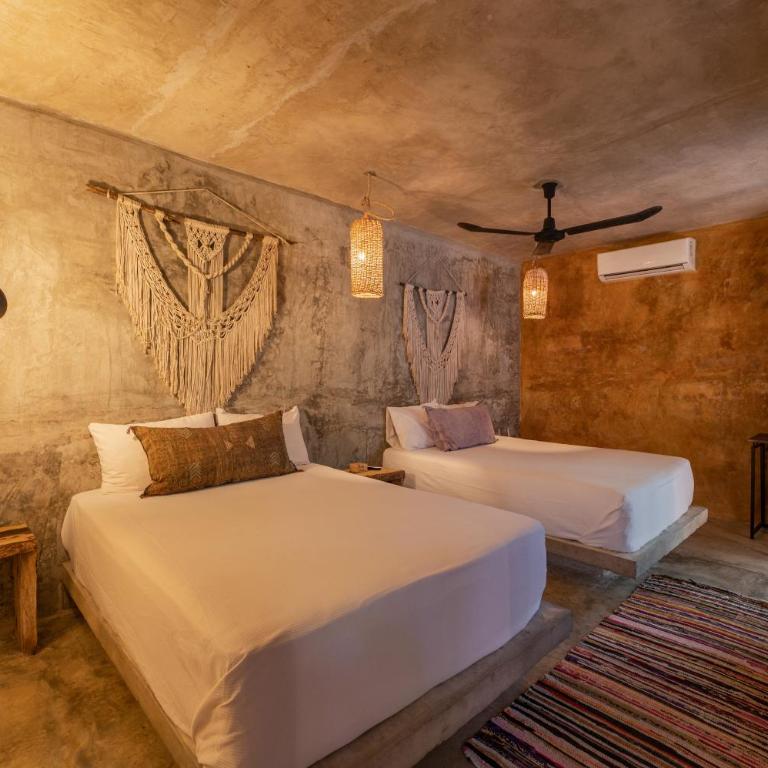 Casa Coyote Tulum - Habitación Doble Deluxe - 2 camas dobles - 5