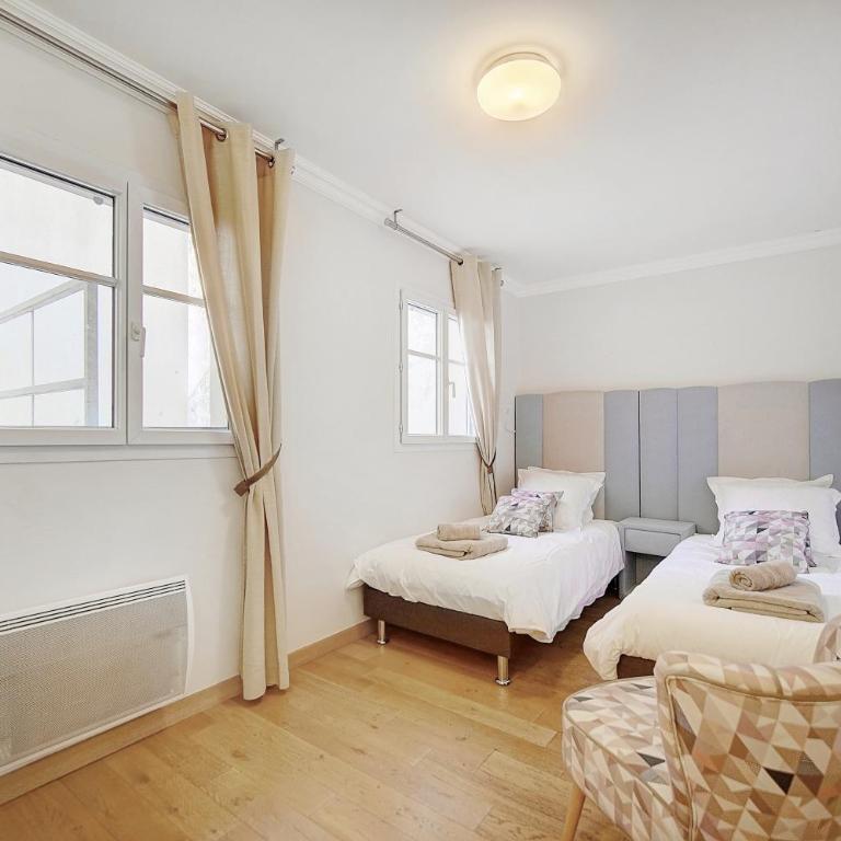 Cannes banane 50m croisette, luxueux 4 pièces dans résidence de standing - Appartement 3 Chambres - 4