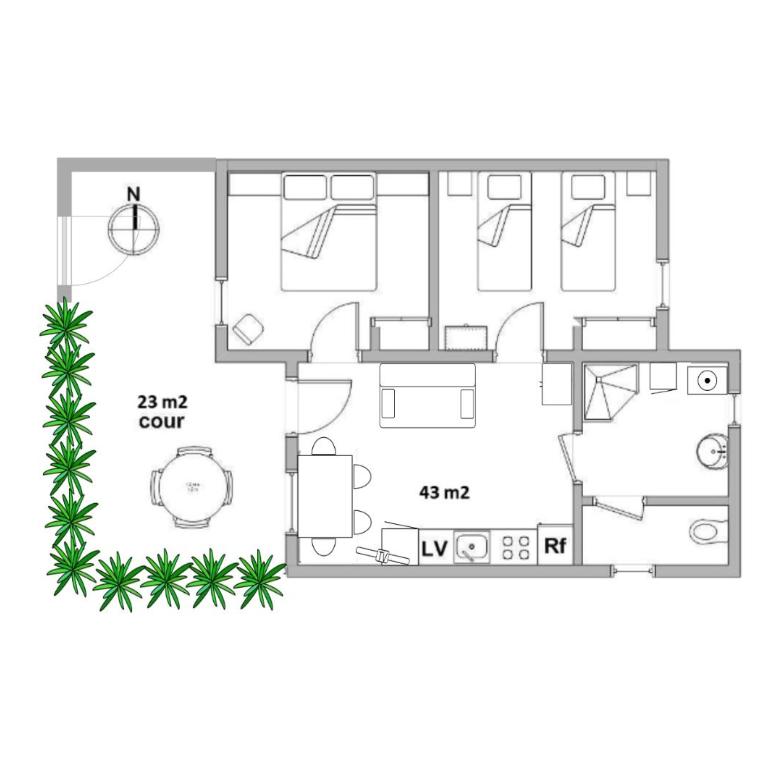 Cottage 43 m2 2 épis - Plage à 400m - PARKING Jardin TERRASSE Wifi - Haus mit 2 Schlafzimmern - 3