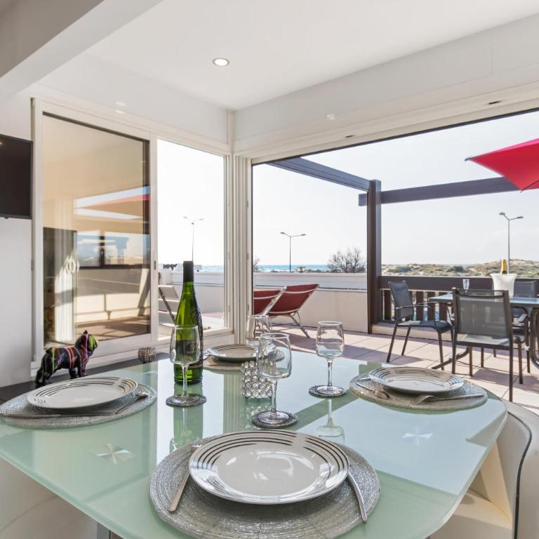 Villa Rocca - vue mer - terrasse - parking - plage - Village Naturiste - Apartment mit 1 Schlafzimmer - 9