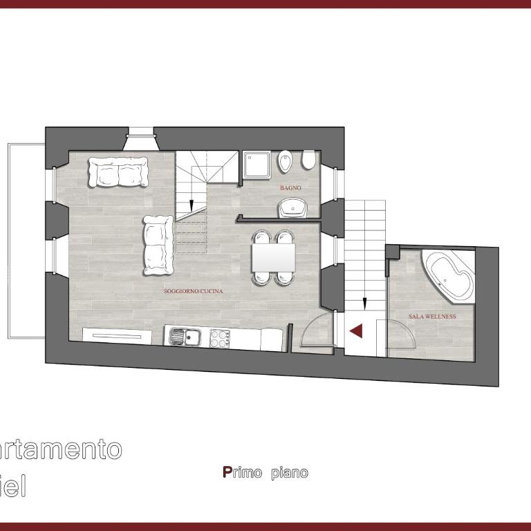 Appartamenti Relax Nus - Appartamento su 2 Livelli con Vasca Idromassaggio - 11