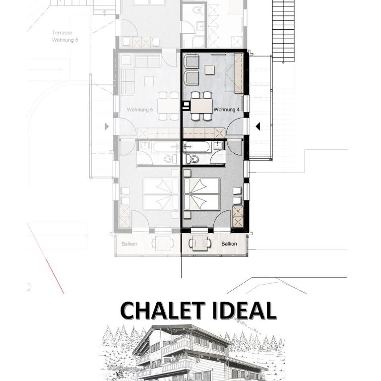 Chalet Ideal Saas-Fee - Apartment mit 1 Schlafzimmer - 3