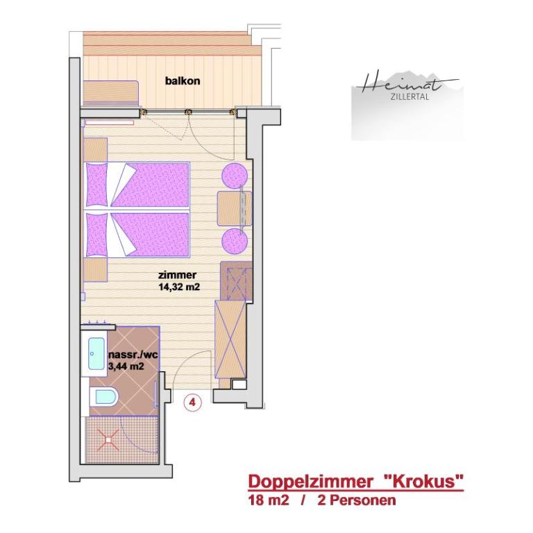 Heimat Apartments - Zillertal - Double Room with Private Bathroom - 4