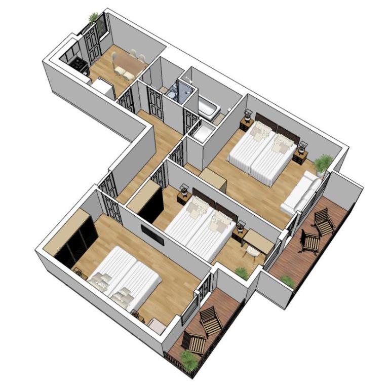 Flatista Homes - Hirschgarten - Apartment mit 3 Schlafzimmern - 22