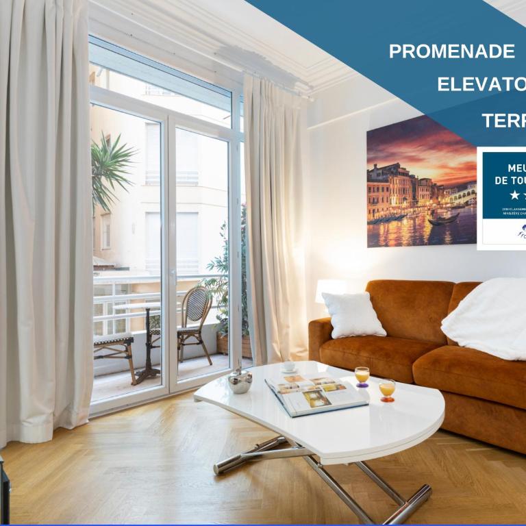 Promenade, 2pièces chic et clim avec terrasse Location éligible au Bail Mobilité Mobility Lease - Appartement 1 Chambre - 1